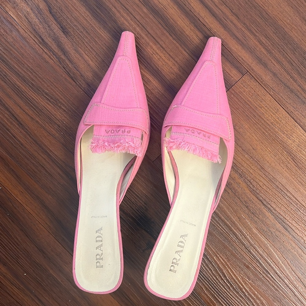 Prada Pink Mules